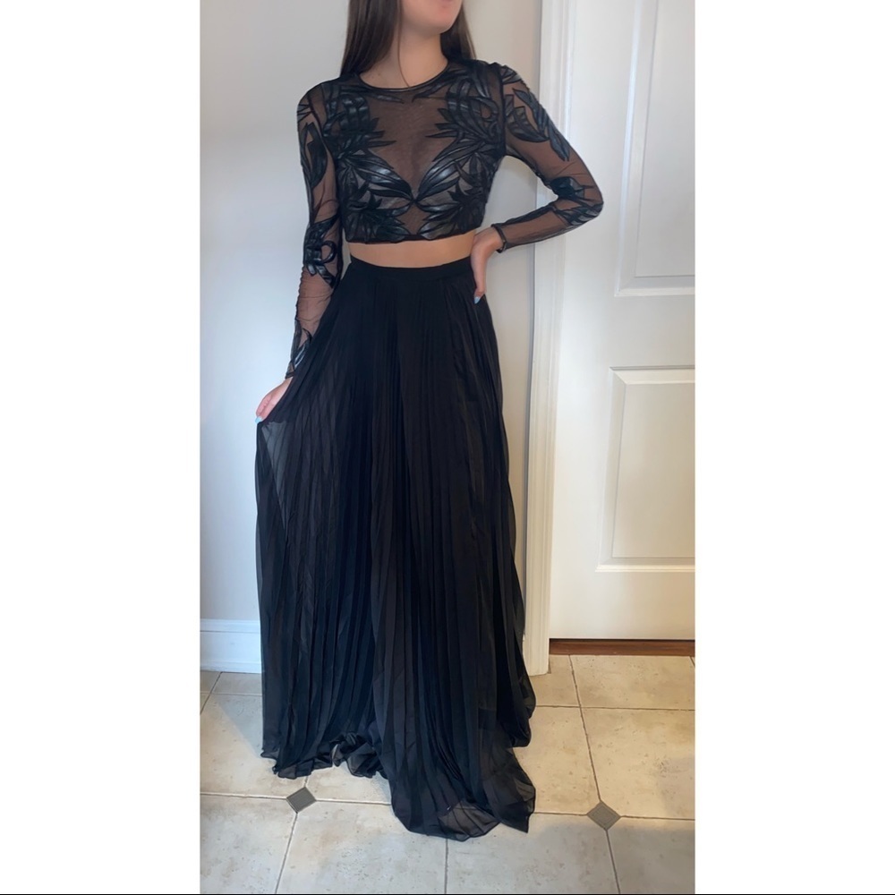 Jovani Crop Top and Skirt Set